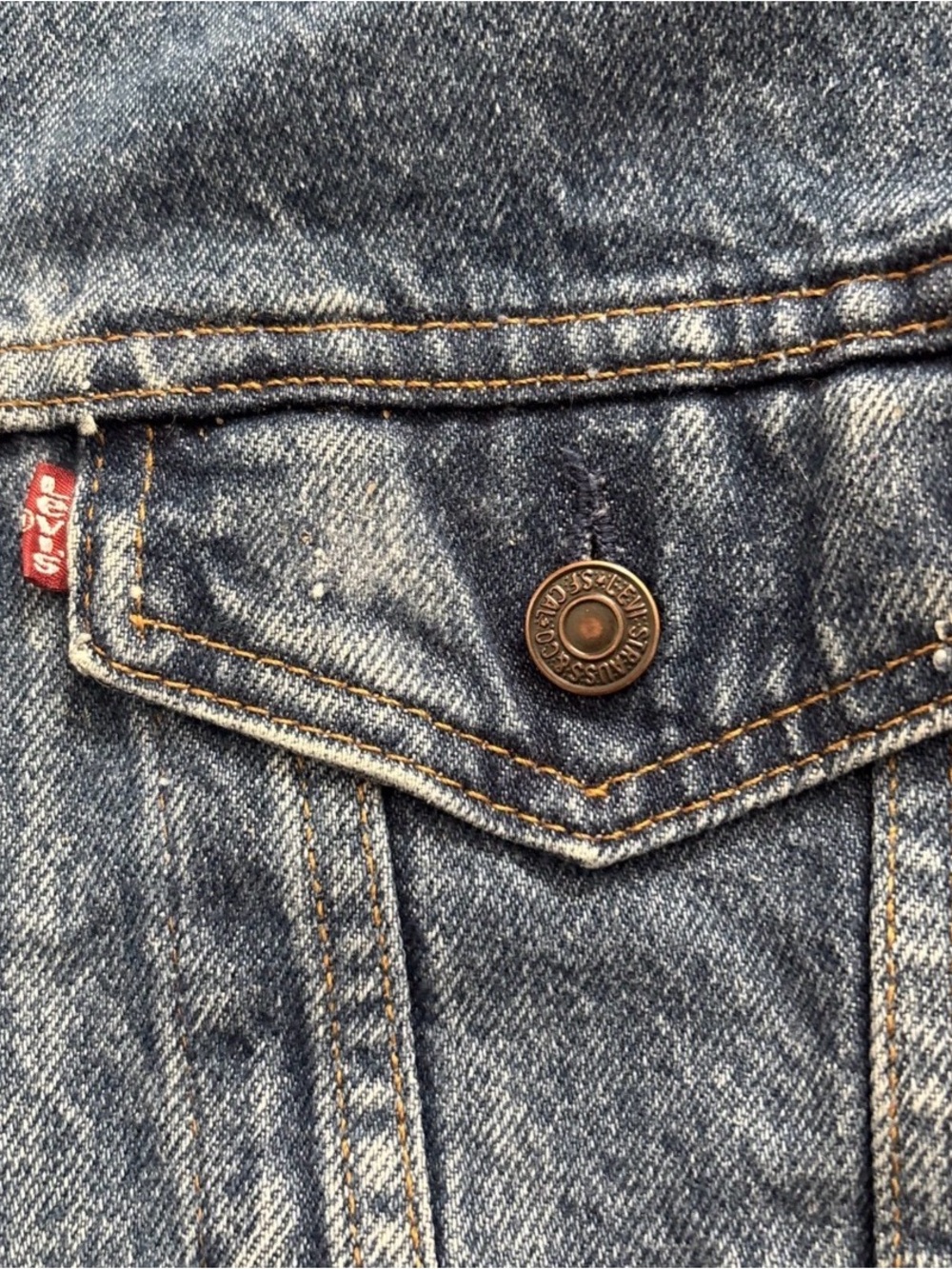 80s Vintage Levi's Denim Jacket Made in USA Trucker Jacket Men's Medium Classic - Picture 3 of 12